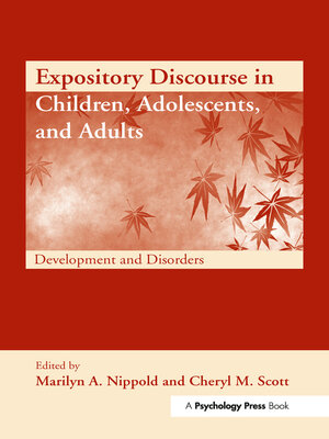 cover image of Expository Discourse in Children, Adolescents, and Adults